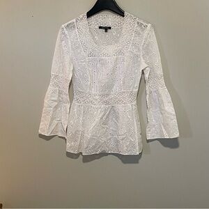 Samuel Dong White Lace Blouse